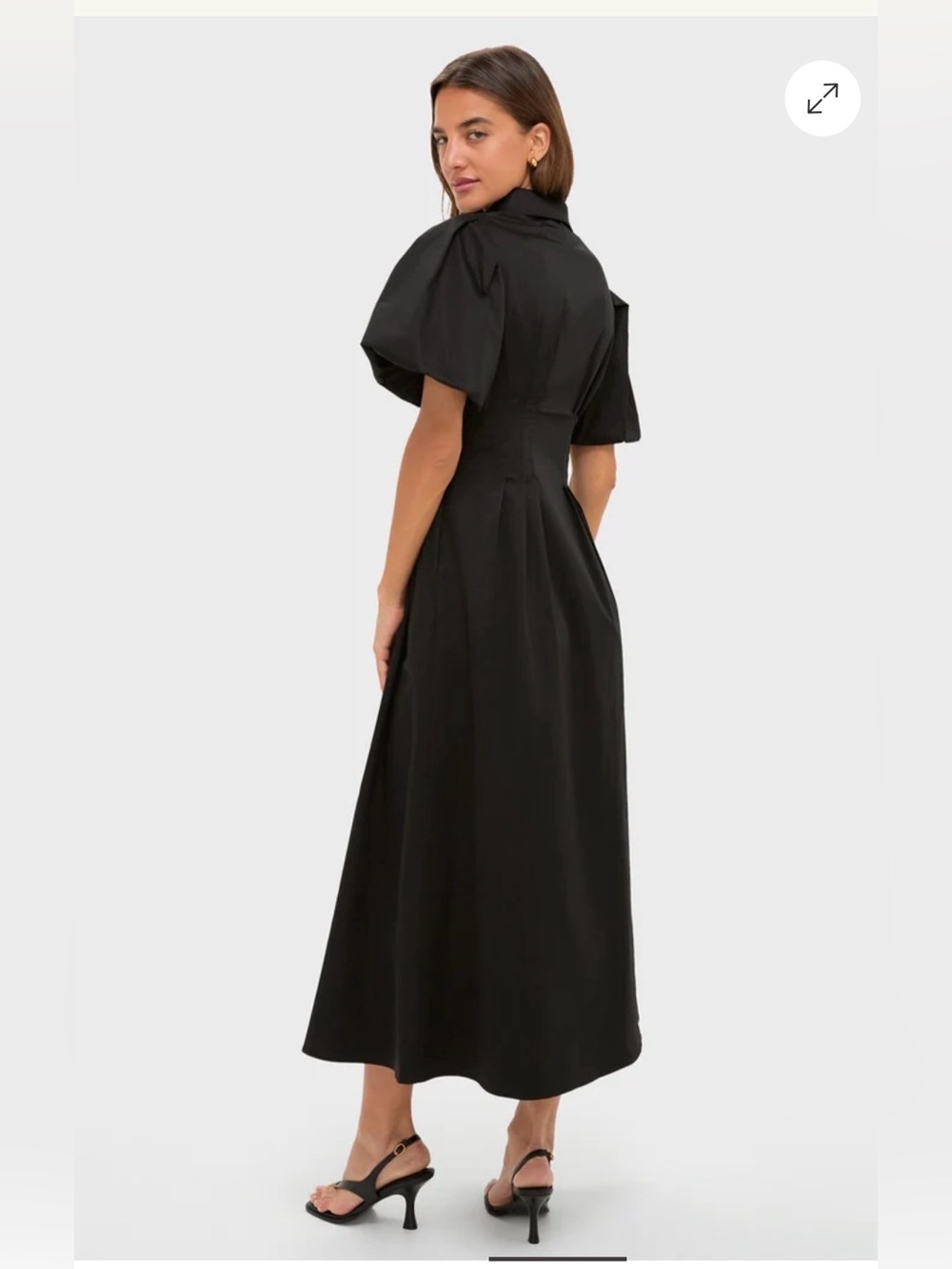 NWT TUCKERNUCK Black Delaney Dress puff sleeves XL - Picture 4 of 11
